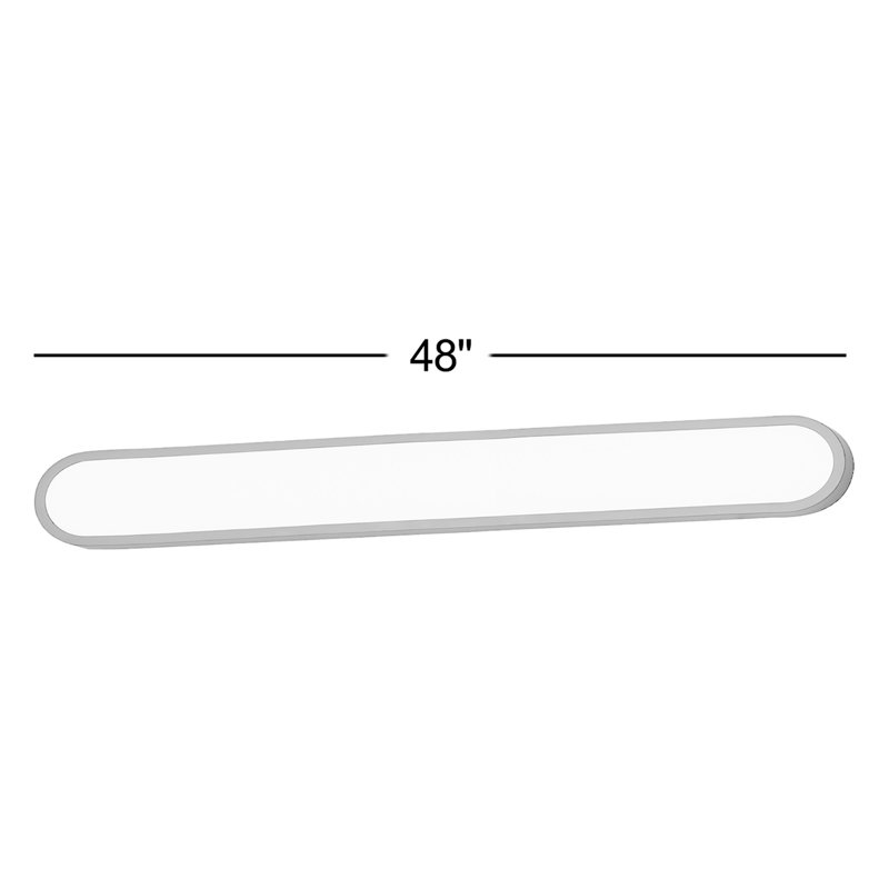 Dimmable Bath Bar, White/Satin Nickel