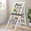 Chaise d'échelle pliante en bois massif, escabeau à double usage et présentoir, conception campagnarde rustique
