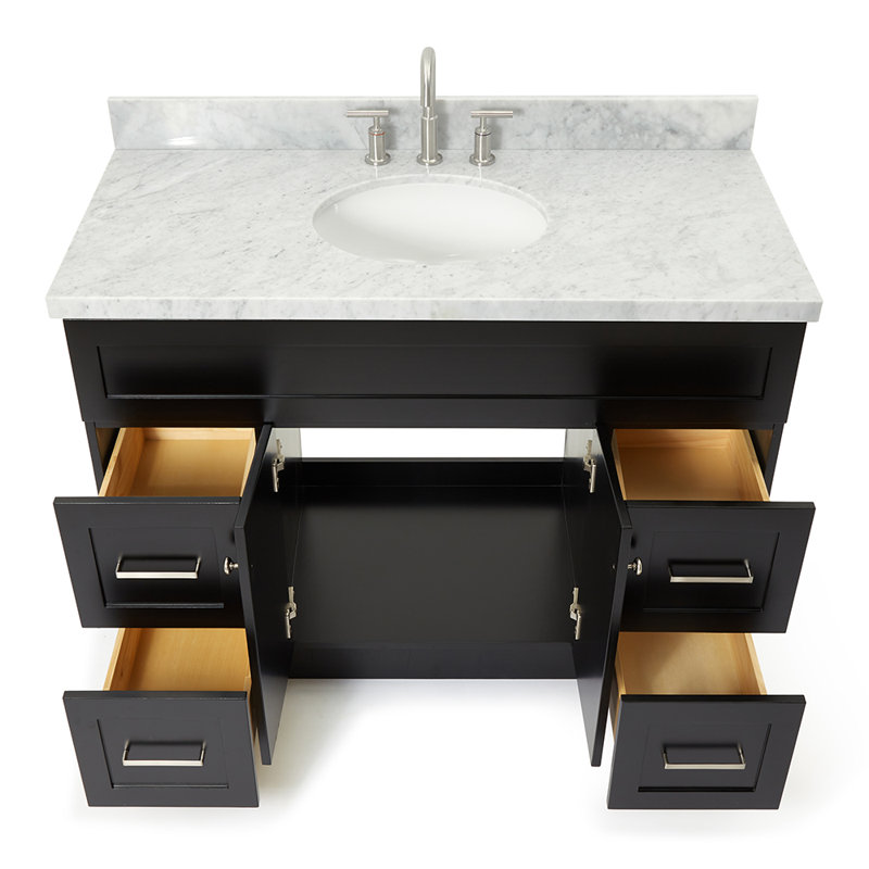 Ensemble de meuble-lavabo simple 49 po Abell, Noir