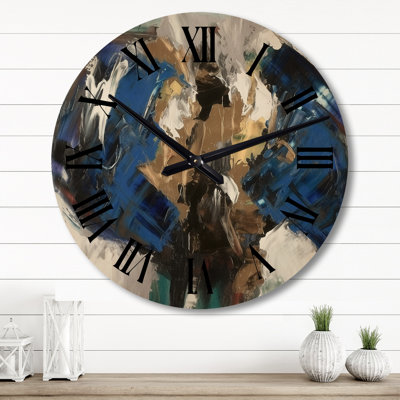 Horloge murale en bois massif Selman