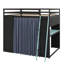 Lit mezzanine double avec garde-robe, tablettes, rideaux occultants et éclairage RVB-1564248398