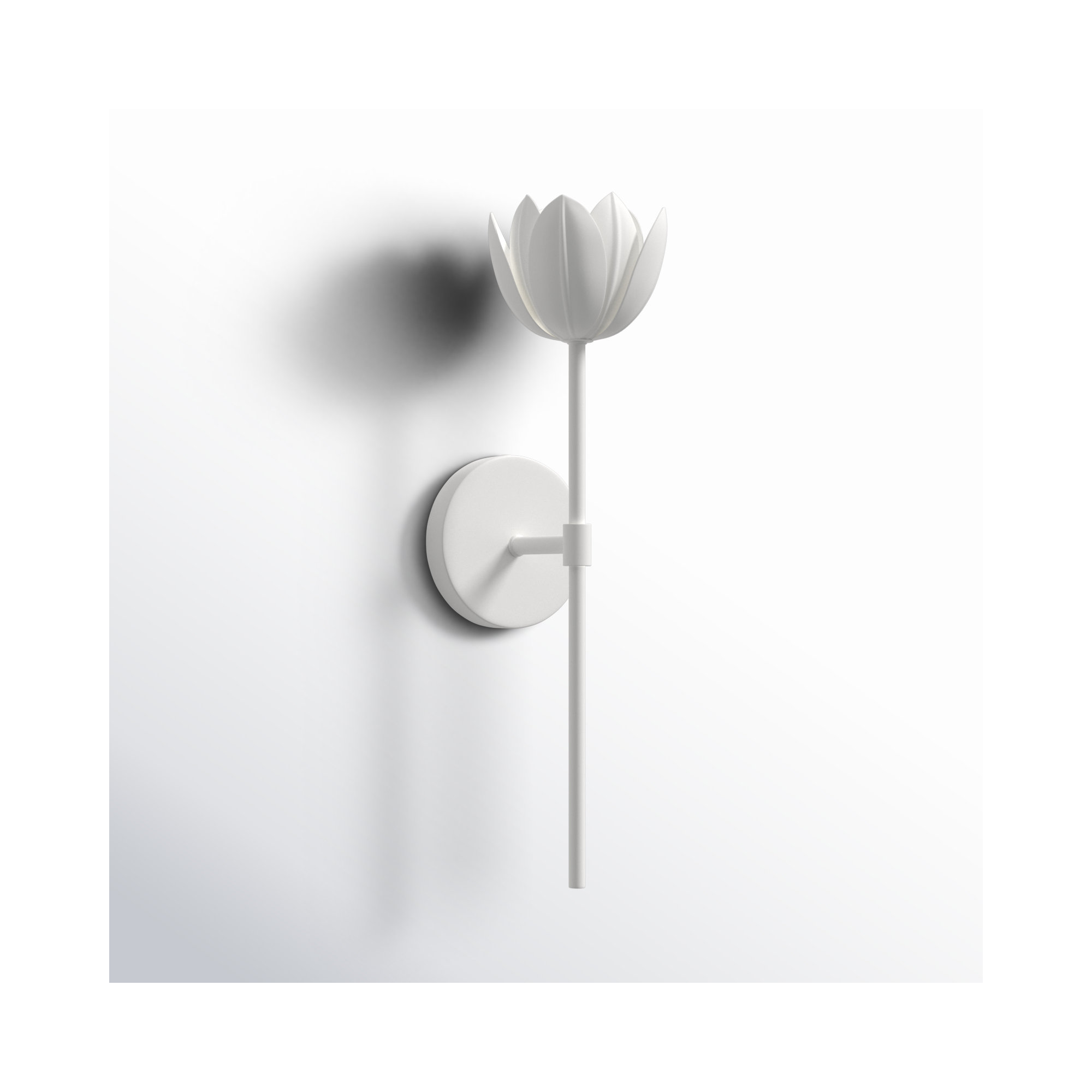 Dario 1-Light Dimmable LED Armed Sconce, White