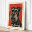 Alert Schnauzer Boho - Wrapped Canvas-1729790706-1729790713