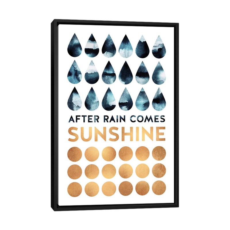 « after pluie is soleil », impression sur toile, H 26 po x l 18 po x P 1,5 po, Toile avec cadre noir, Pas de tapis