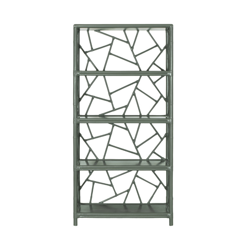 Tiffany 72"H x 36"W Etagere Bookcase, Evergreen
