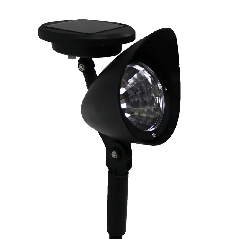 Black Solar Powered Integrated LED Spot Light Pack