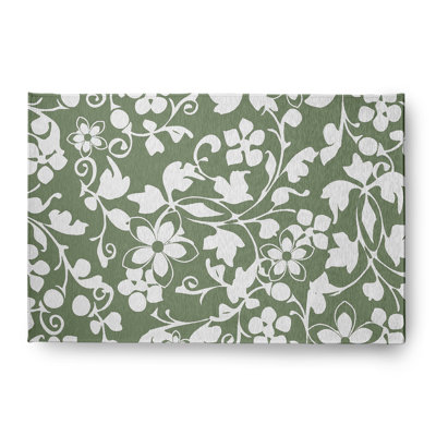 Chenille Floral Indoor Rug
