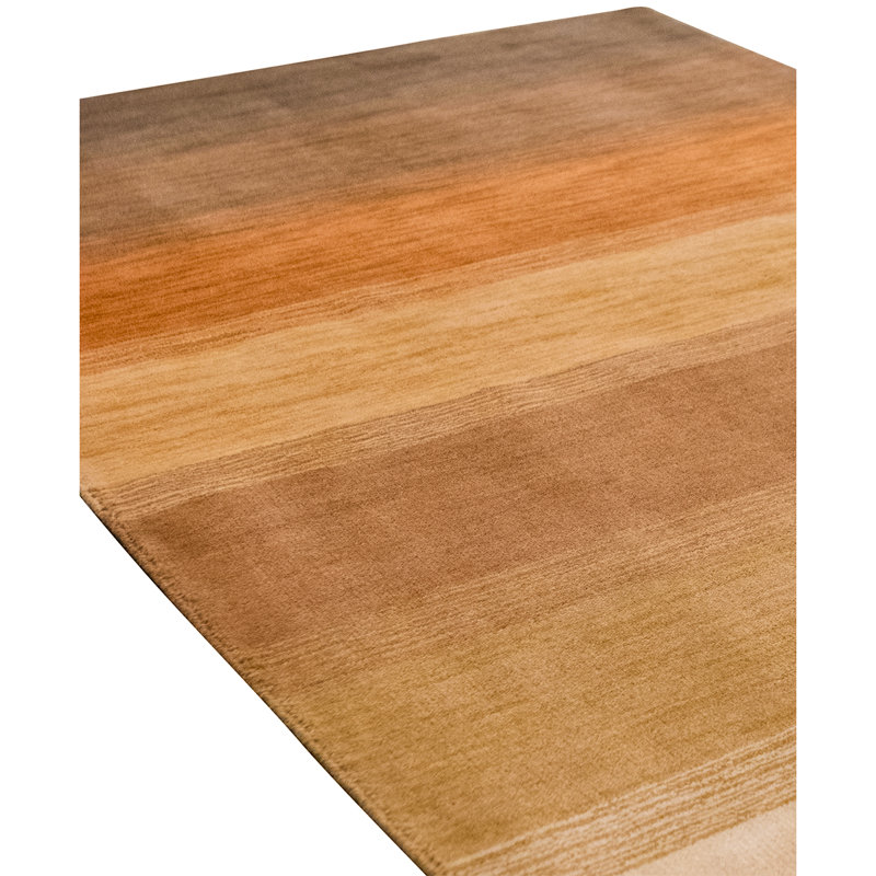 Hand Knotted Wool Striped Area Rug
