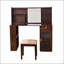 Ensemble de coiffeuse élégant avec miroir lumineux réglable 3 modes, coiffeuse moderne avec grandes tablettes et tiroir