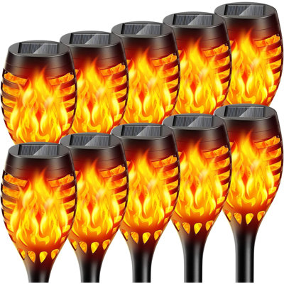 Halloween Solar Outdoor Lights with Flickering Flame Light Pack