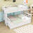 Twin XL over Queen Wooden Bunk Bed with Trundle and Guardrails-1534729459