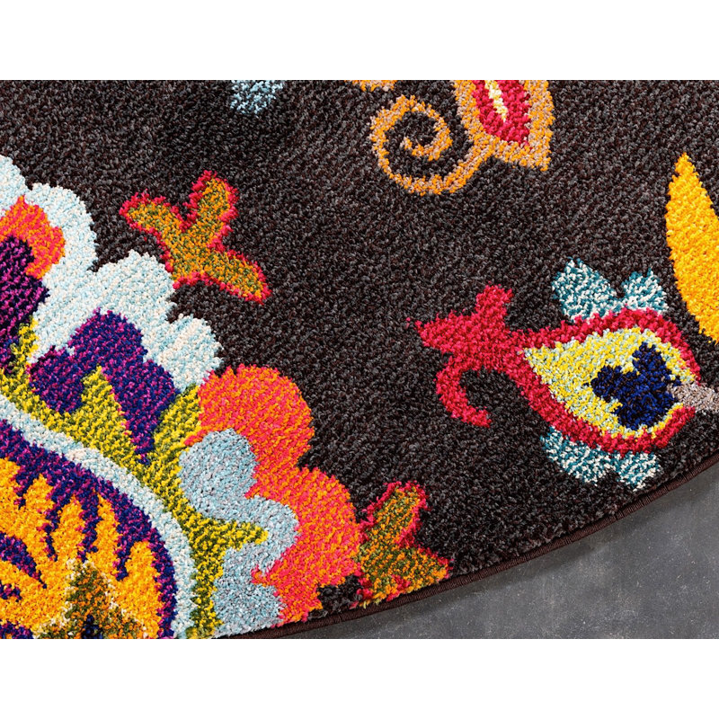 Abstract Indoor Rug, Round 8'