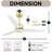 52" 3-Blade Indoor LED Ceiling Fan with Remote and Light Kit Included-173991748-173991753