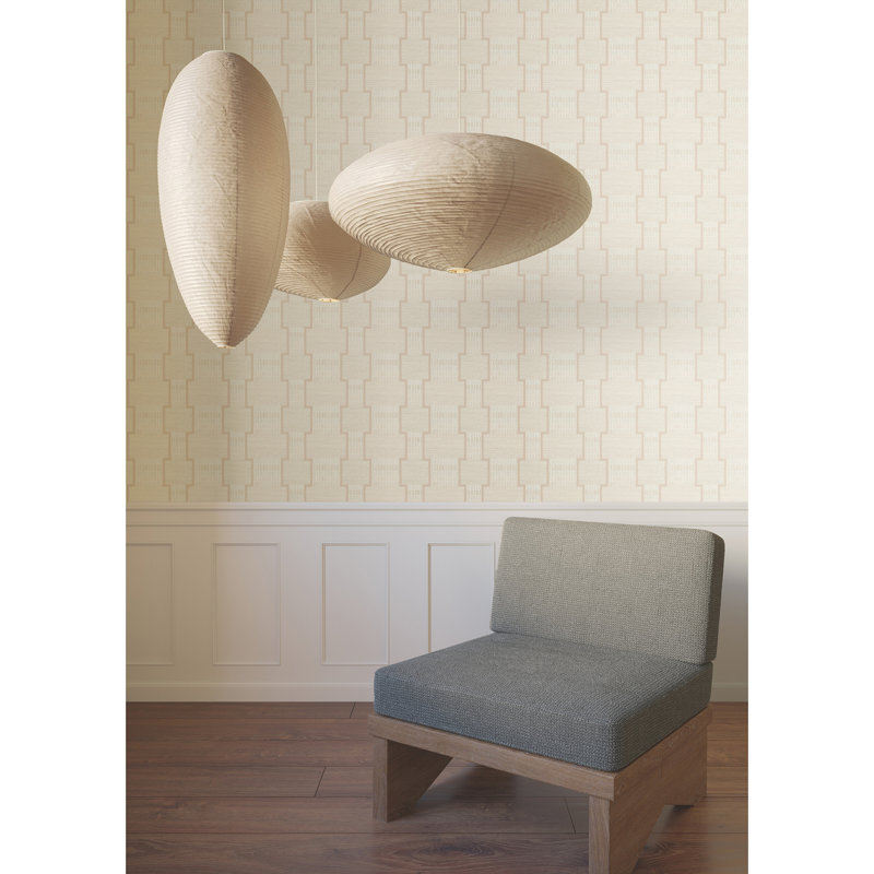 Geometric Wallpaper Roll, Gray