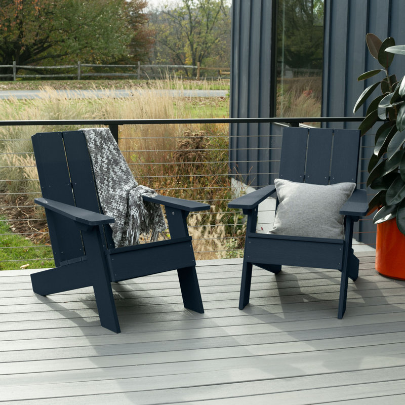 Chaise Adirondack en plastique Byrnes, Bleu fédéral