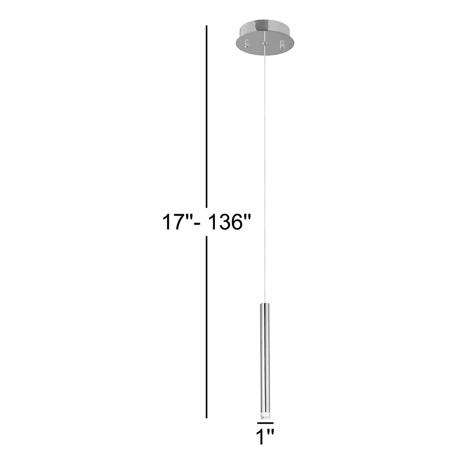 Ashby LED Cylinder Single Light Pendant