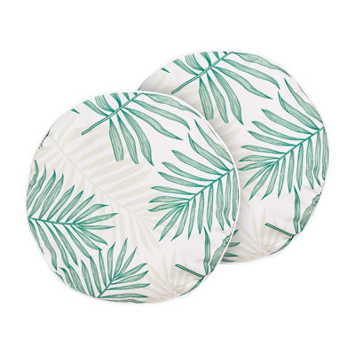 Alaunna Poggio Indoor / Outdoor Floral Circular Scatter Cushion With Filling