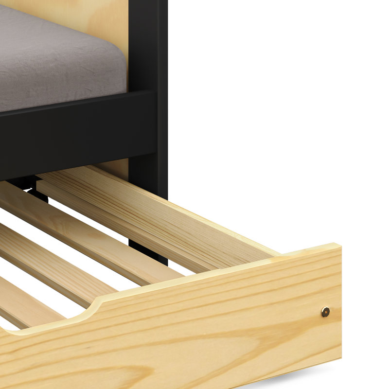 Panel Daybed With Pull-out Trundle, Black
