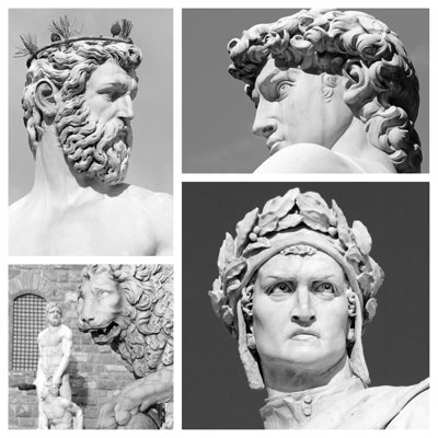 Florentine Sculptures Collage par Mkistryn - Photographie sur toile tendue