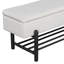 Banc de rangement rembourré avec tablette inférieure-1415453895