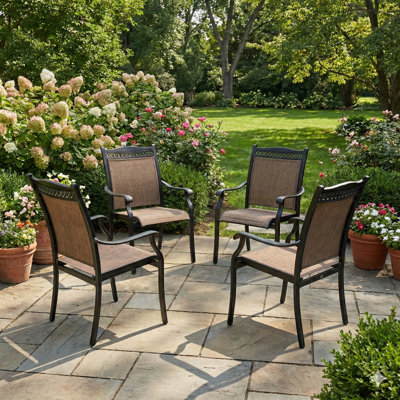 MEDRINO PVC-coated polyester Chair Pack of 4