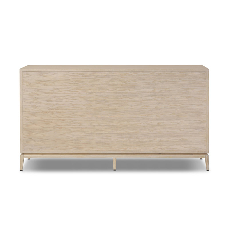 Rosenell 8 Drawer Dresser, Natural Oak Veneer