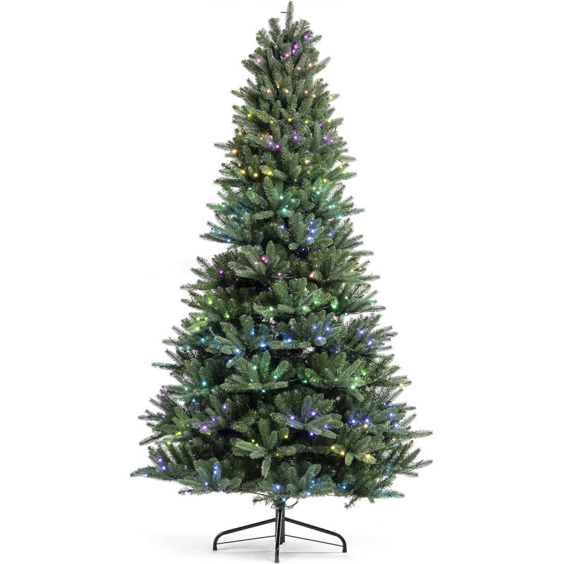 Twinkly 7.5-foot Prelit Artificial Christmas Tree, App-controlled 400 Rgb Multicolor And White Led Lights