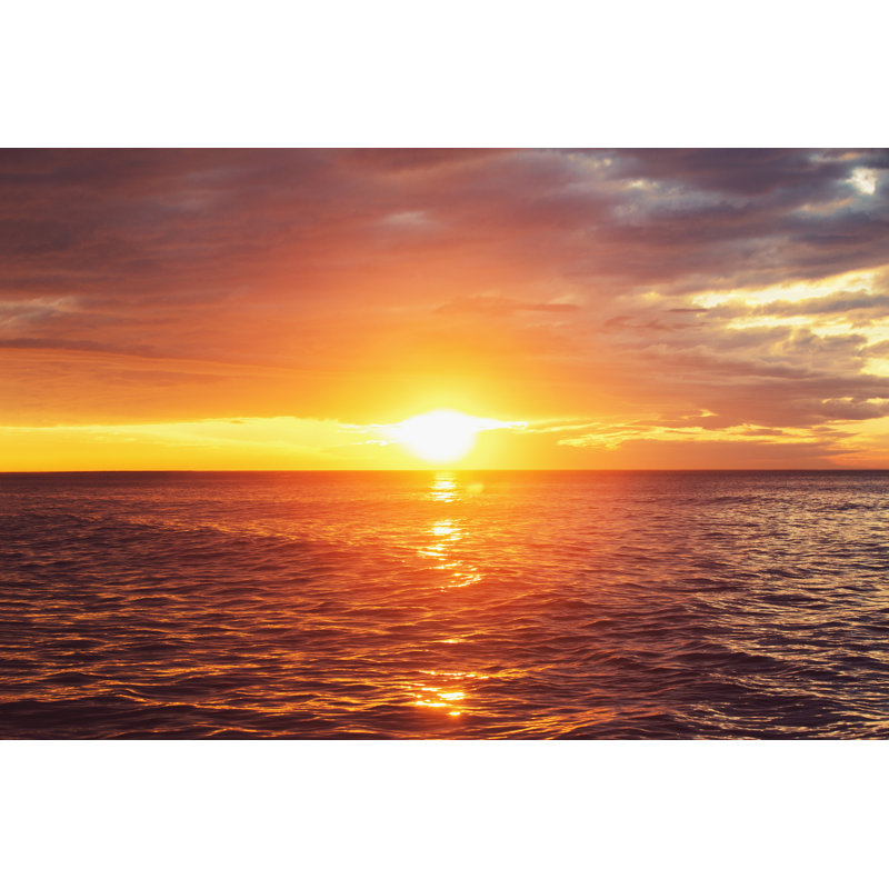 Sunrise Over Sea - Wrapped Canvas Print, 61cm H x 91cm W x 3.8cm D