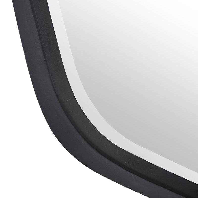 Metal Wall Mirror, Black