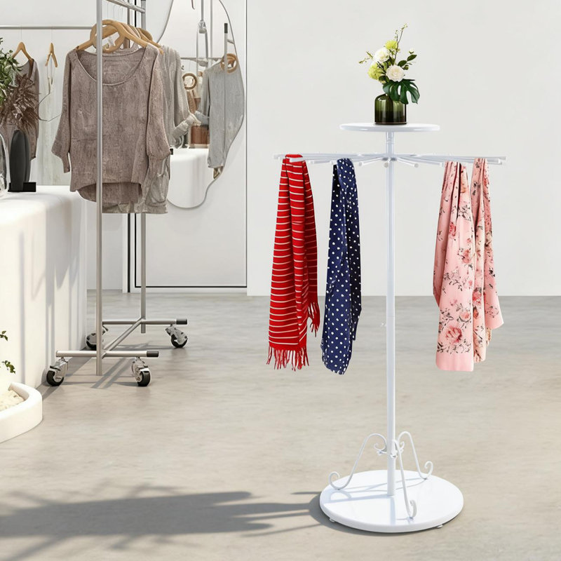 Présentoir à foulard, Blanc