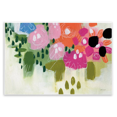 Abstract Brushed Floral Wall Plaque Art by Yvette St. Amant