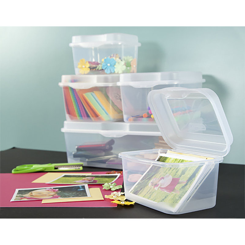 Sterilite Plastic Stacking FlipTop Latching Storage Box Container, 44.88, 4.5" H x 6.5" W x 7.63" D, 36