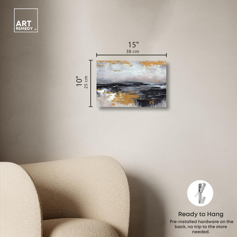Glowing Water Abstract Gallery Wrapped Canvas Art Print, 15" x 10"