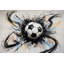Papier peint ballon de soccer encre éclaboussure dynamique-129175114-129175119