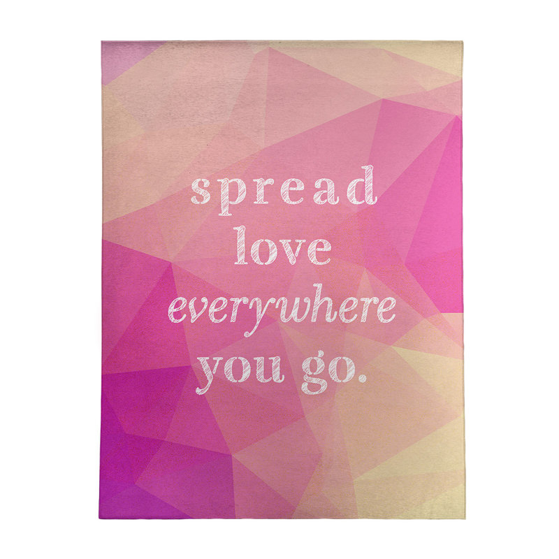 Tapis en polyester imit quote love, Rectangle 9 pi x 12 pi