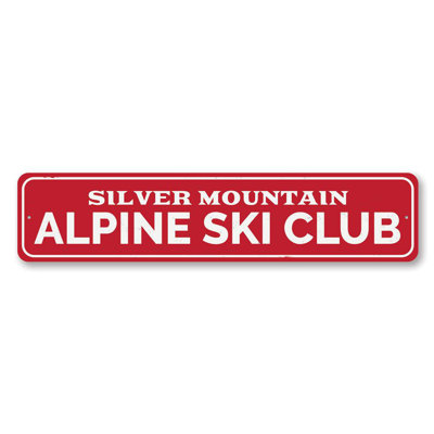 Alpine Ski Club Aluminum Sign