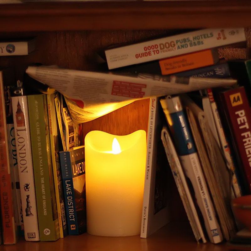 Flickering LED Candles, Lifelike Swinging Flame Battery Powered Realistic Flameless LED Candle - Warm White