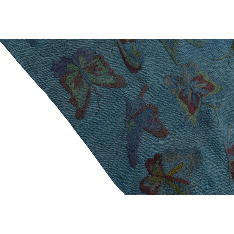 Tapis bleu Parrish 4 x 6