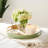 Spun Bamboo Round Serving Tray, Sage, 13.75 Inches