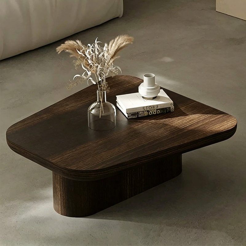 Table basse brune avec placage en bois véritable et contreplaqué, 32.28, Brown