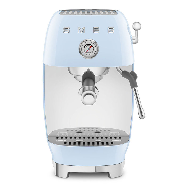 50's Retro Style Espresso and Cold Brew Coffee Machine in Cream, Pastel Blue
