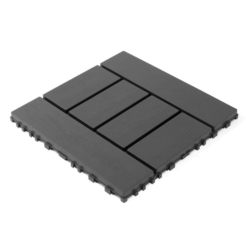 Carreaux de terrasse de style H 12 po, Gris anthracite