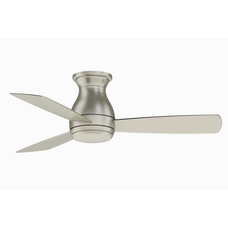 Hugh 44 inch Indoor/Outdoor Ceiling Fan with LED Light Kit - Brushed Nickel, Brushed Nickel