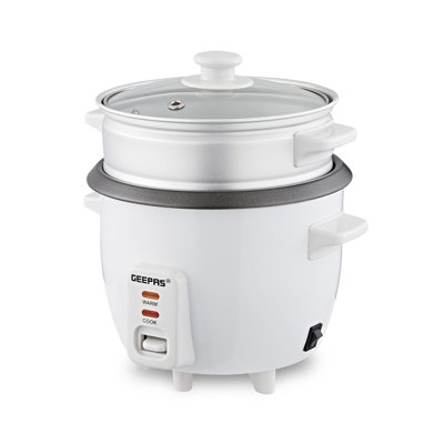Geepas 300W Rice Cooker & Steamer with Keep Warm Function, 0.6L Automatic Cooking