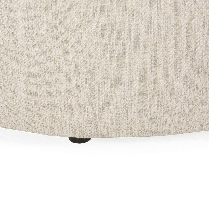 Anthany Upholstered Ottoman, Beige 100% Polyester