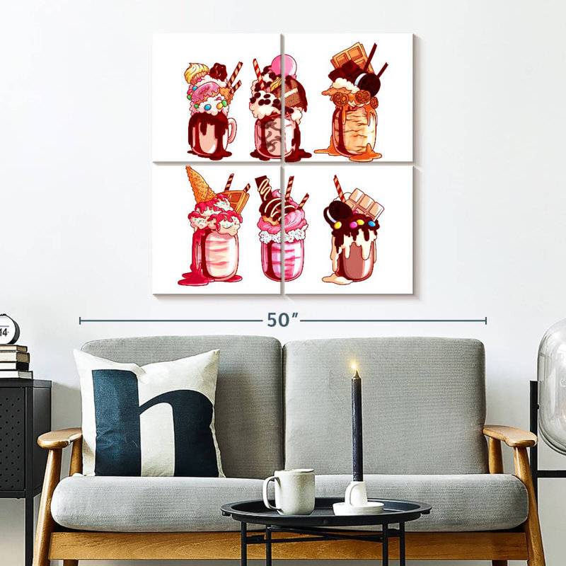 Yarlin surchargé Milkshakes, H 32 po x l 32 po