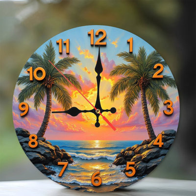 Horloge murale Sunset Beach