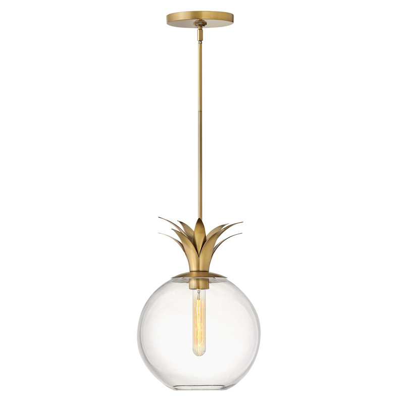 Luminaire suspendu sphère 1 lumière Gazala, Laiton héritage