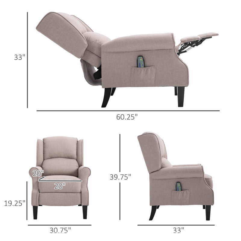 Luxueux canapé inclinable avec fonction de chauffage avancée et télécommande pour une détente ultime
