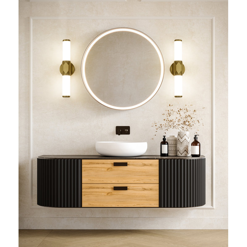 Éclairage pour meuble-lavabo Ismerai, Or moderne